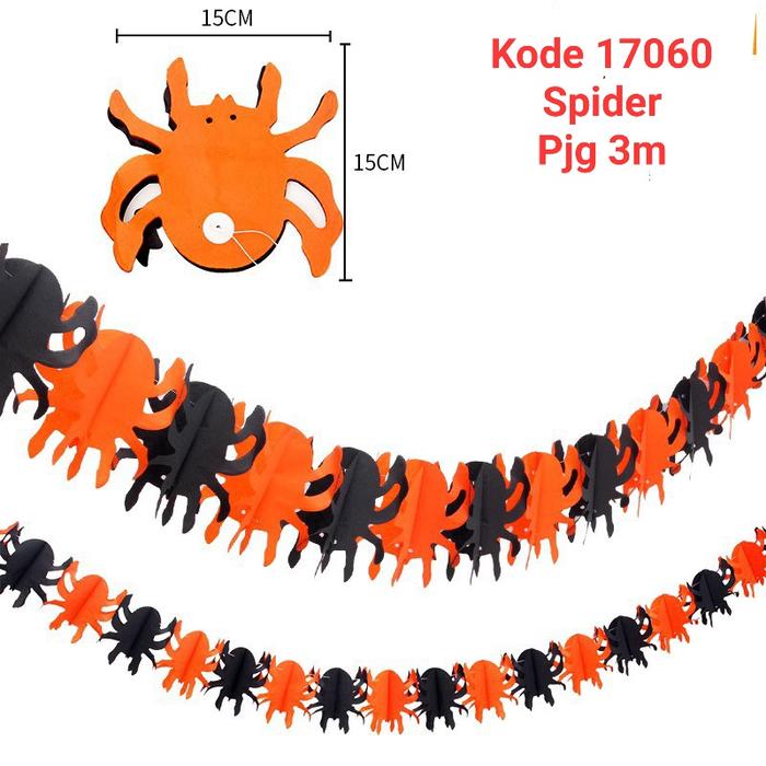 Gambar SLINGER LIPAT PERAYAAN HAPPY HALLOWEEN DEKORASI AKSESORIES PESTA - 17060 SPIDER dari MadisonShop undefined Tokopedia