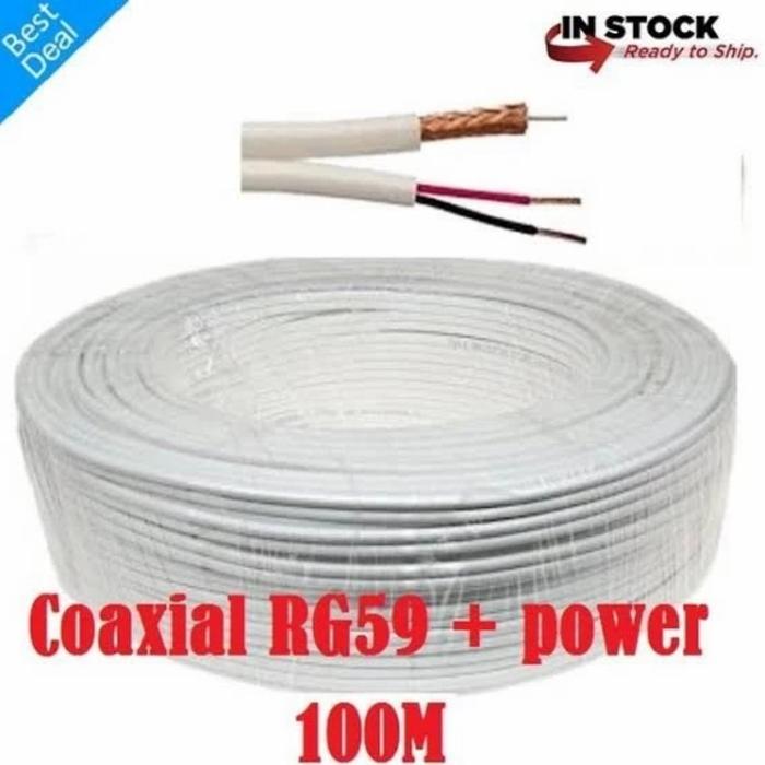 Gambar KABEL RG 59 PLUS POWER 100 METER CABEL POWER CCTV dari CCTV LIMADEWA undefined Tokopedia