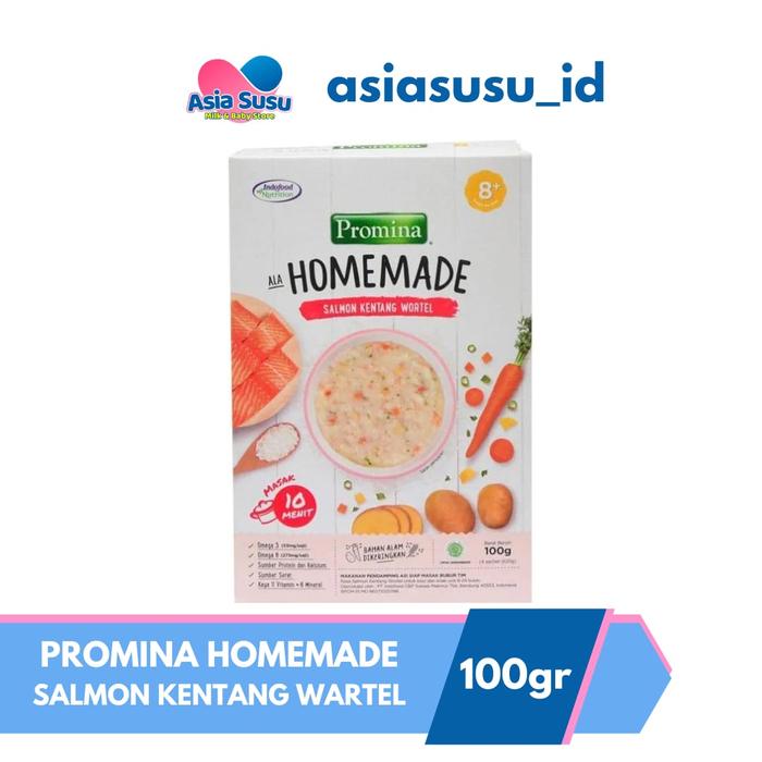 Gambar Promina Bubur Bayi Homemade 8+ Salmon Kentang Wortel / Ayam Brokoli Labu 100 gr - Mpasi Bayi - Salmon KntgWrtl dari Apotek Asia Susu undefined Tokopedia