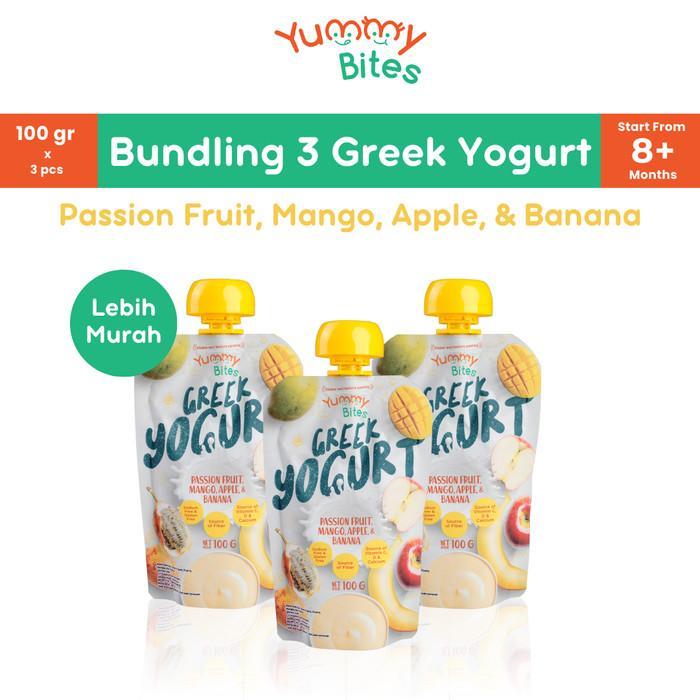 Gambar [BUNDLING 3] Yummy Bites Greek Yogurt 100 GR Snack Baby/ Cemilan bay - Passion Fruit dari NikiStore2 undefined Tokopedia