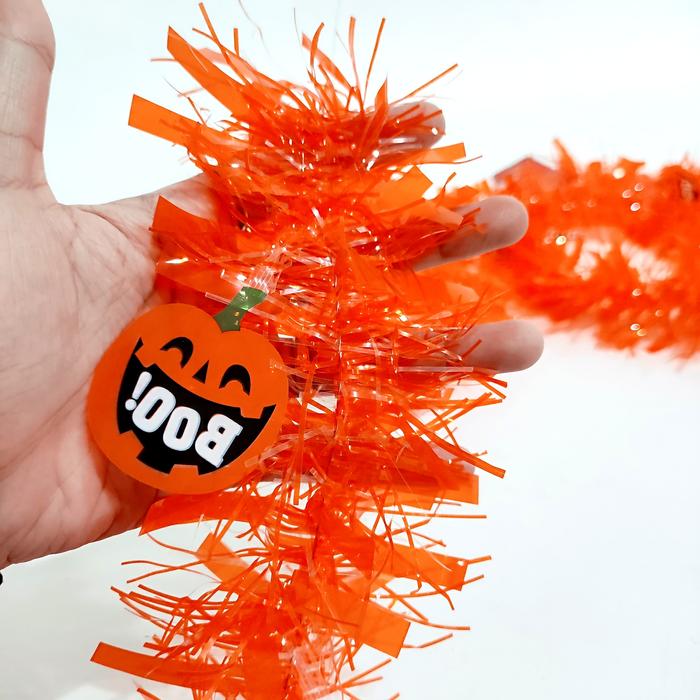 Gambar Slinger Halloween Orange Spider Tinsel Haloween Hiasan Pita Labu Jack O Lantern Dekor Pesta Hantu Seram Murah Grosir - SS976 LABU OREN dari MadisonShop undefined Tokopedia