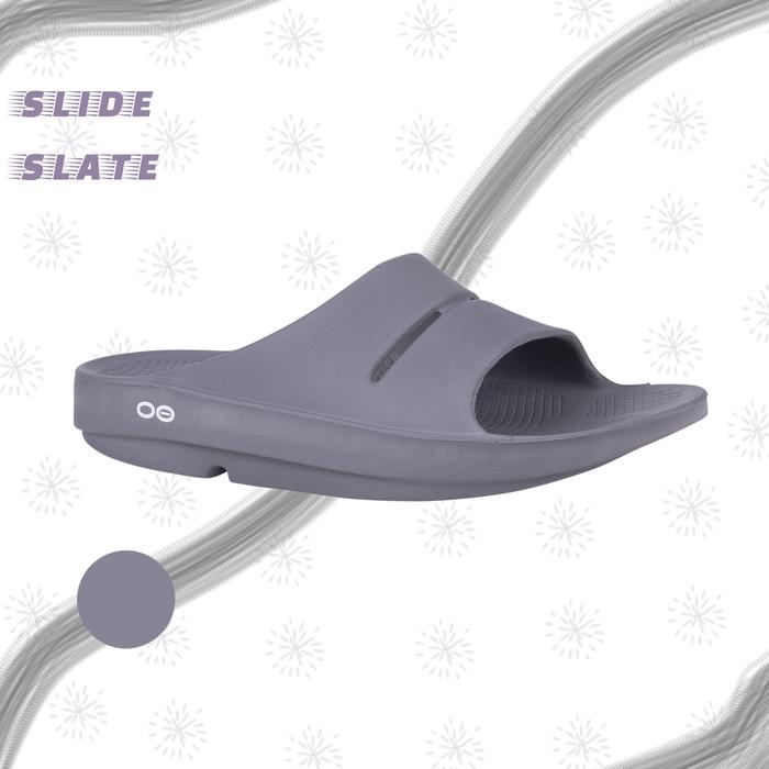 Gambar oofos sandal plantar Ooahh slide slate - slate grey, 44 dari OOFOS.ID undefined Tokopedia