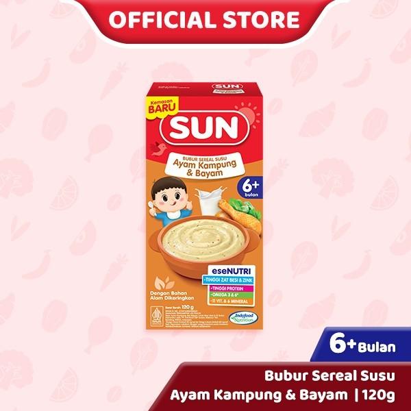 Gambar SUN Bubur Sereal Susu Ayam Kampung & Bayam 120 gr dari anakpedia undefined Tokopedia