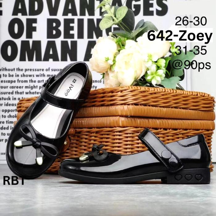Jual Sepatu Pantofel Slip On Wedges Anak Korea Polos Dove Glossy