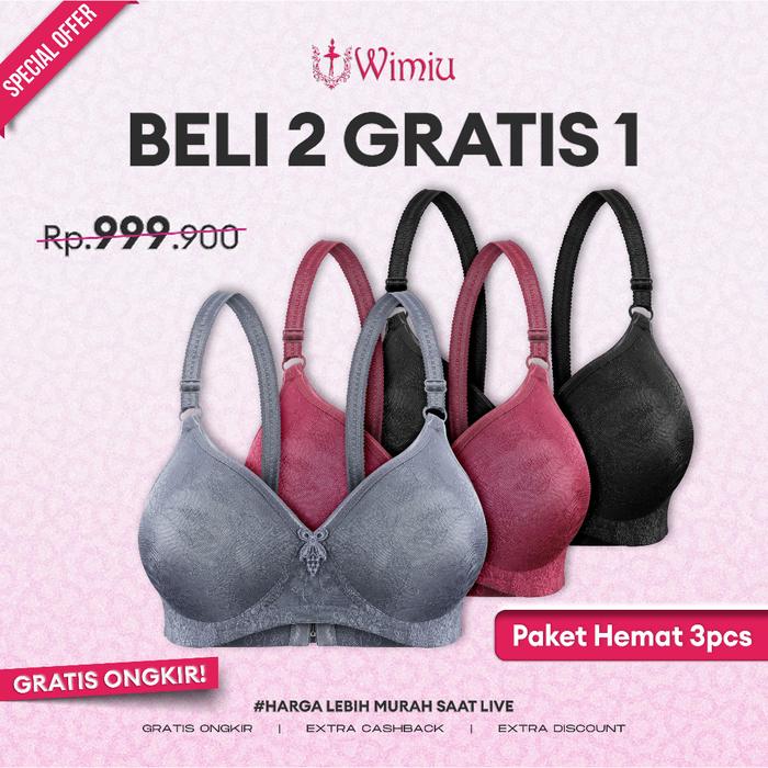 Gambar WIMIU PAKET HEMAT 3PCS BH Wanita Bra Wanita BH Tanpa Kawat Busa Sedang Motif Bunga Timbul Bra Beha Nyaman Tipis Seamless Cantik 100127 - RANDOM, 36 dari Wimiu Kota Administrasi Jakarta Utara Tokopedia