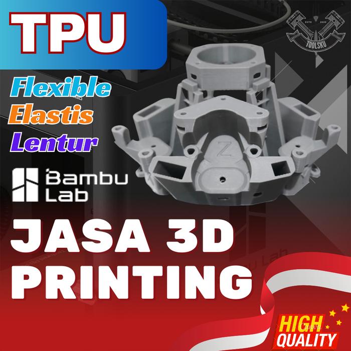 Gambar Cetak 3D Printing / Objek 3D / 3 Dimensi Bahan TPU Flexible Elastis Lentur - Putih dari Toolsku 3D Printing undefined Tokopedia