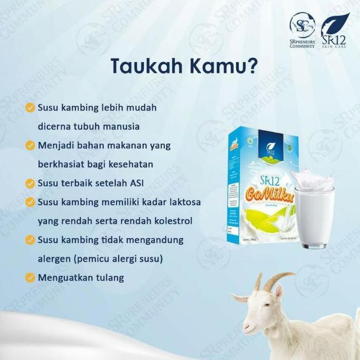 Gambar Susu Kambing Etawa Bubuk Asli Original 600 Gram Ukuran Besar Go Milku SR12 Herbal - Original 600gr dari toko mamma ellyn undefined Tokopedia