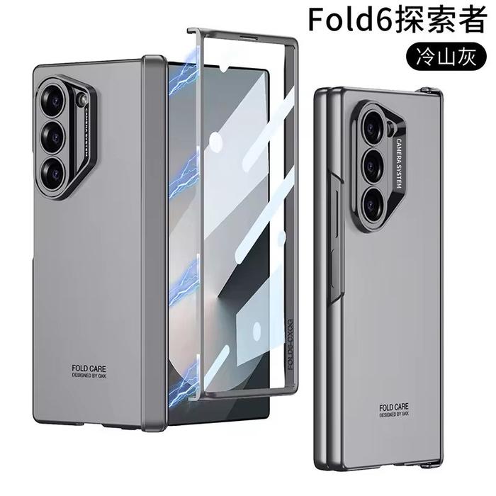 Gambar Samsung Z Fold6 Fold 6 5G Case Simple Slim 360 Hinge Protect Ultra Thin Matte Skin Lens Chrome - GRAY dari i-case undefined Tokopedia