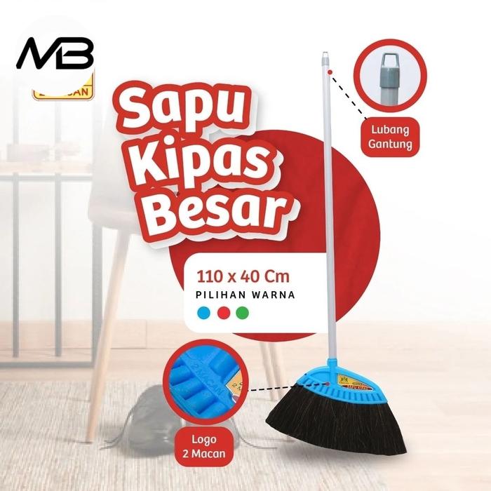 Gambar Sapu Lantai Ijuk Besar 2Macan Asli dari Mulia Budi undefined Tokopedia