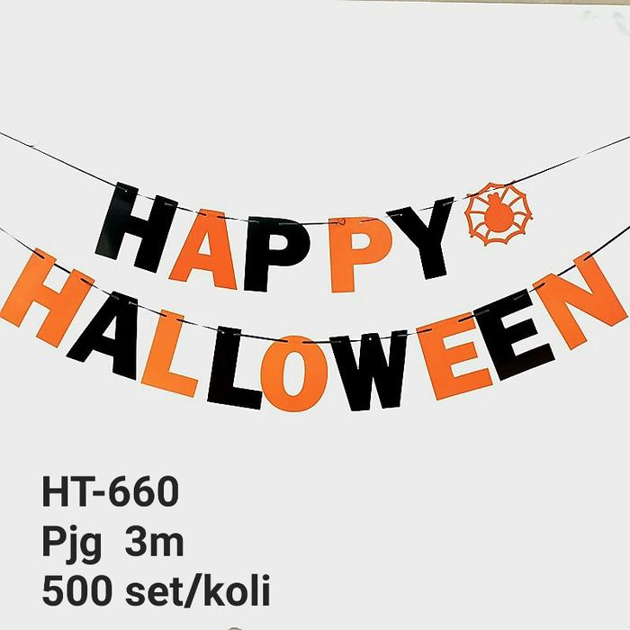Gambar Banner HAPPY HALLOWEEN Dekorasi Pesta Haloween 31 Oktober Ghost Festival Orange Hitam Labu Garland Tarik Murah Grosir - HT660 HAPPY HAL dari MadisonShop undefined Tokopedia
