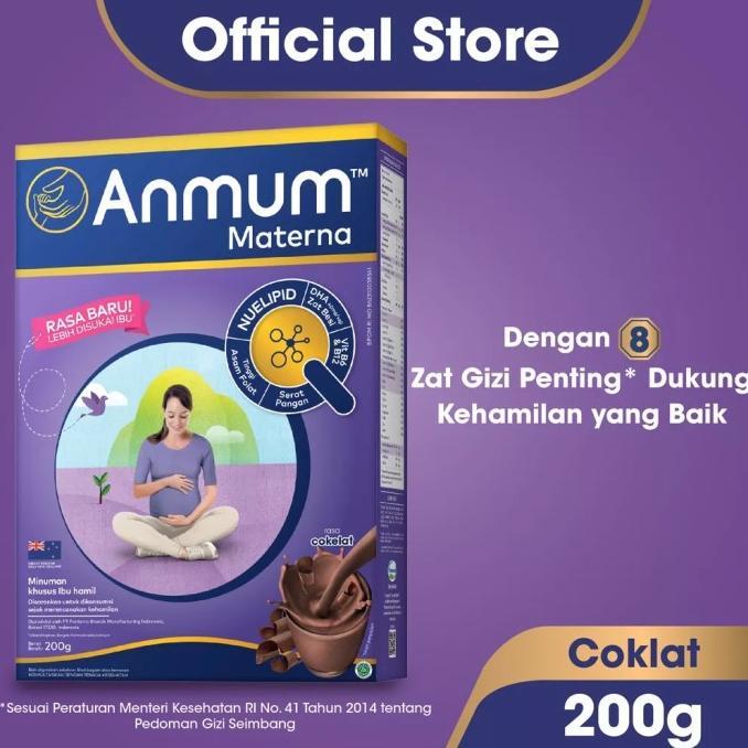 Gambar Anmum Susu Bubuk Ibu Hamil Materna Coklat 200G dari edna_shop undefined Tokopedia