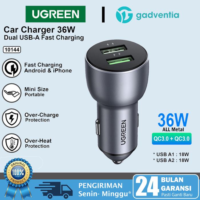 Gambar Baseus Car Charger Mobil PPS 30W Quick Charge 4.0 USB + TYPE C - 10144 36W dari GADVENTIA undefined Tokopedia