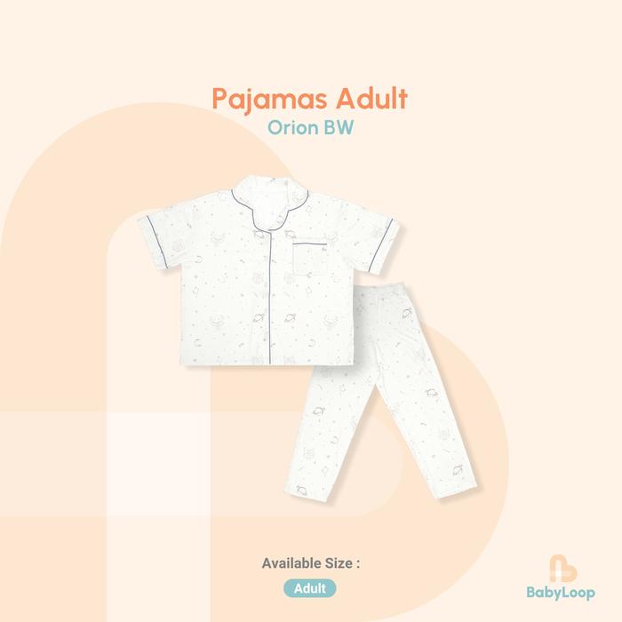 Gambar Baju Tidur Wanita - Pajamas Tencel Adult - Baby Loop - Orion BW  dari Baby Loop Authorized Reseller undefined Tokopedia