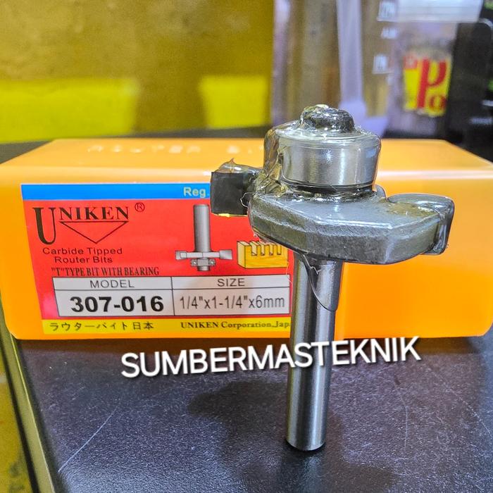 Jual MATA PROFIL MATA ROUTER T SLOTING BITS 1/4 x 6 mm MATA TRIMMER 6MM ...