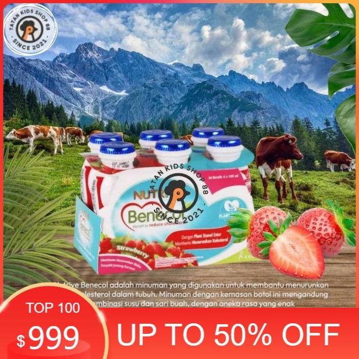 Gambar Nutrive Benecol Kolesterol 6 Botol 100ml Strawberry dari toko mamma ellyn undefined Tokopedia