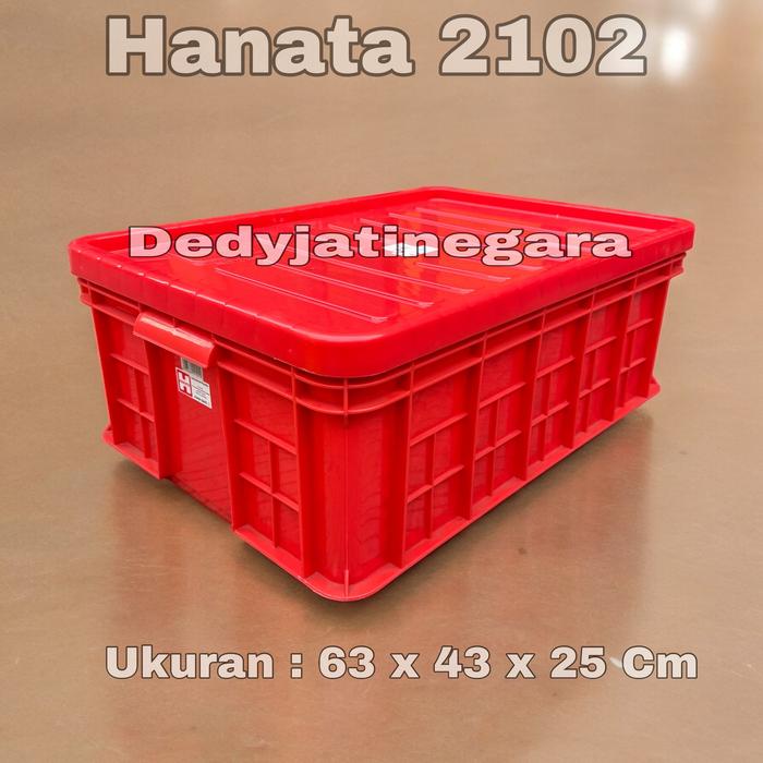 Gambar Container Box Industri Hanata 2104-2103-2102 + Tutup Rabbit 2288 + Tutup - Merah, HNT 2102 dari Studio Perabot Junaedy undefined Tokopedia