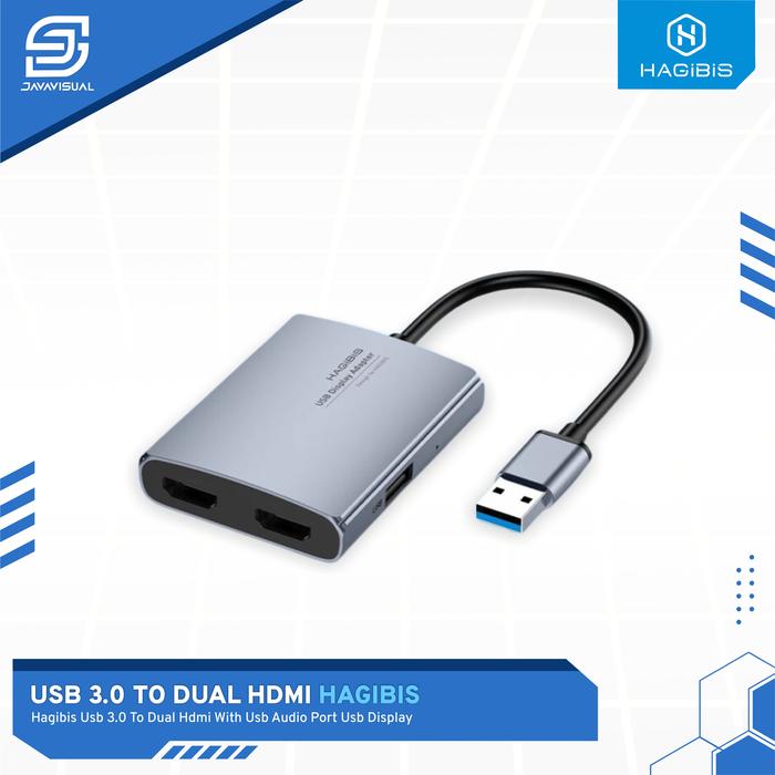 Jual Hagibis USB 3.0 to Dual HDMI with 2 HDMI USB Audio port USB ...