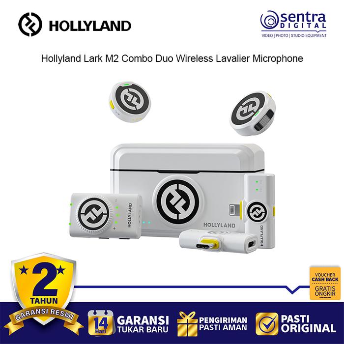 Gambar Hollyland Lark M2 Combo Wireless Lavalier Microphone - White dari Sentra Digital undefined Tokopedia