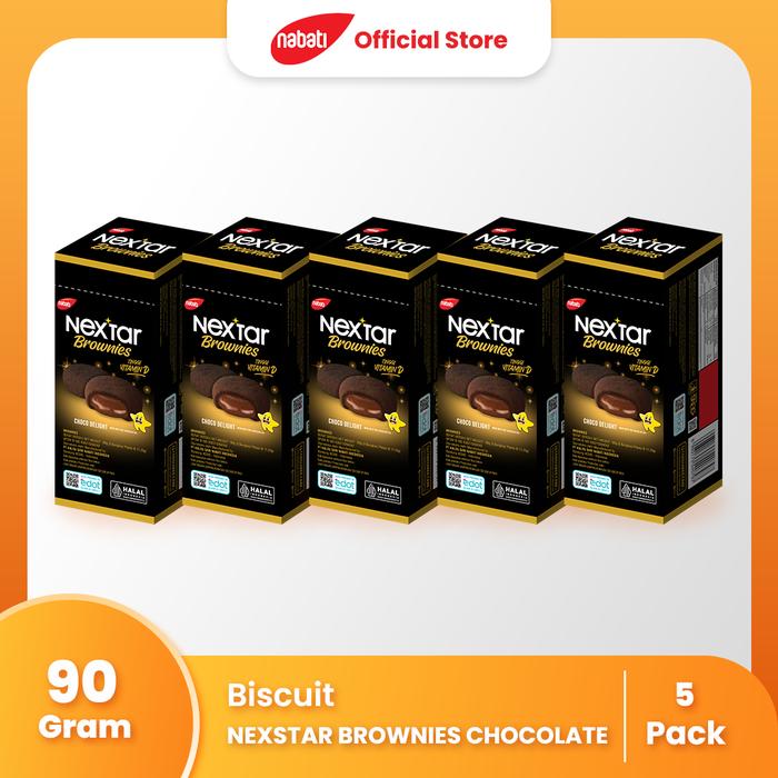 Gambar [Bundle Pack Isi 5] Nextar Brownies Chocolate 90gr dari Nabati Indonesia undefined Tokopedia