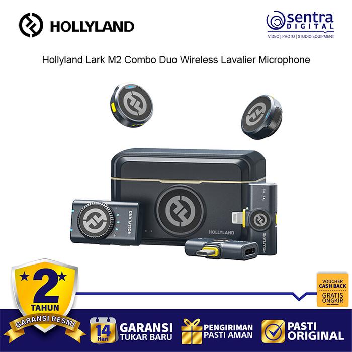 Gambar Hollyland Lark M2 Combo Wireless Lavalier Microphone - Black dari Sentra Digital Jogja undefined Tokopedia