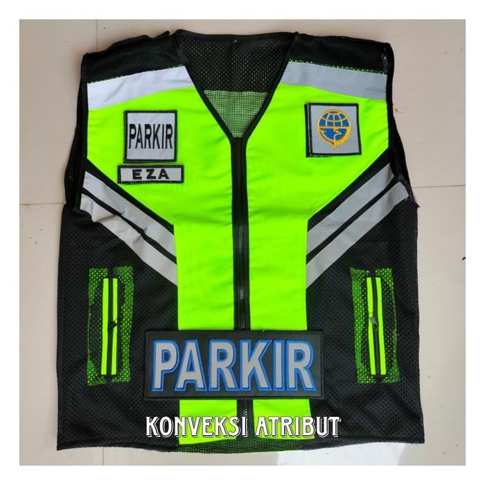 Gambar rompi tukang parkir murah pria - Hijau, M dari K0NPEKSI ATRIBUT undefined 5 Tokopedia
