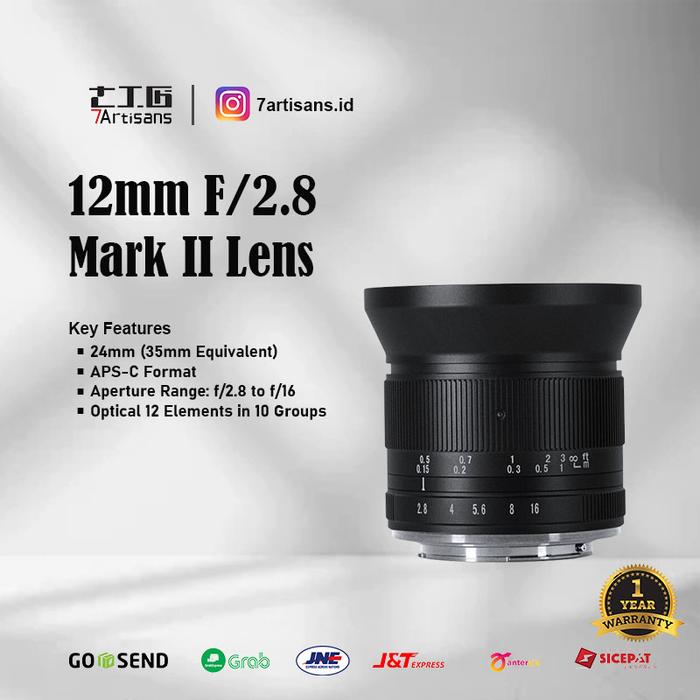 Promo 7artisans 12mm Mark II Aps-c Lens (Fuji FX, EOS M