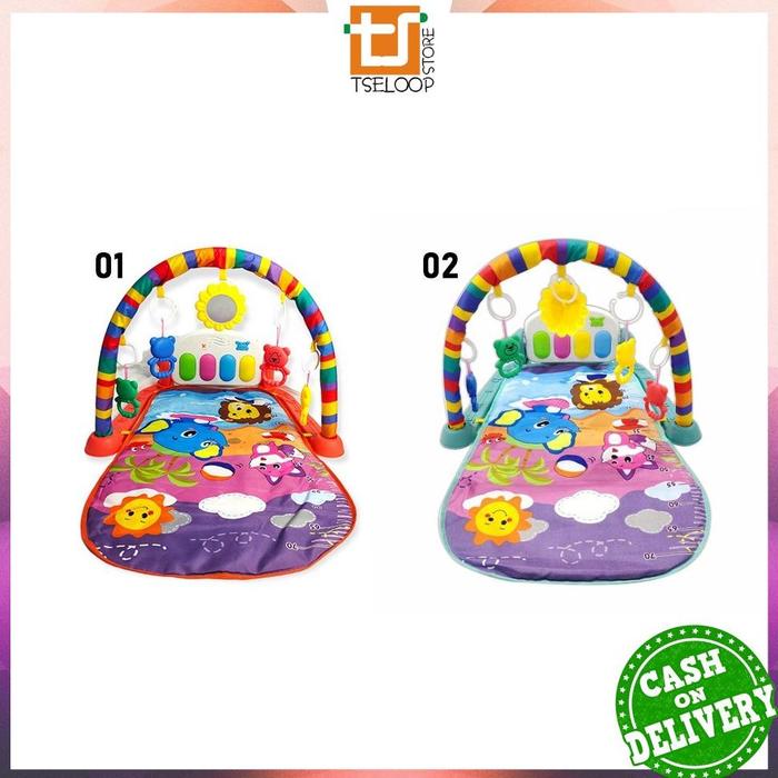 Gambar OFM-M15-16 Baby Play Gym Mainan Anak Bayi Rattle & Piano Playmat Matras / Kasur Bayi Playgym Musical - Playgym 910, 01 dari griceoid undefined Tokopedia