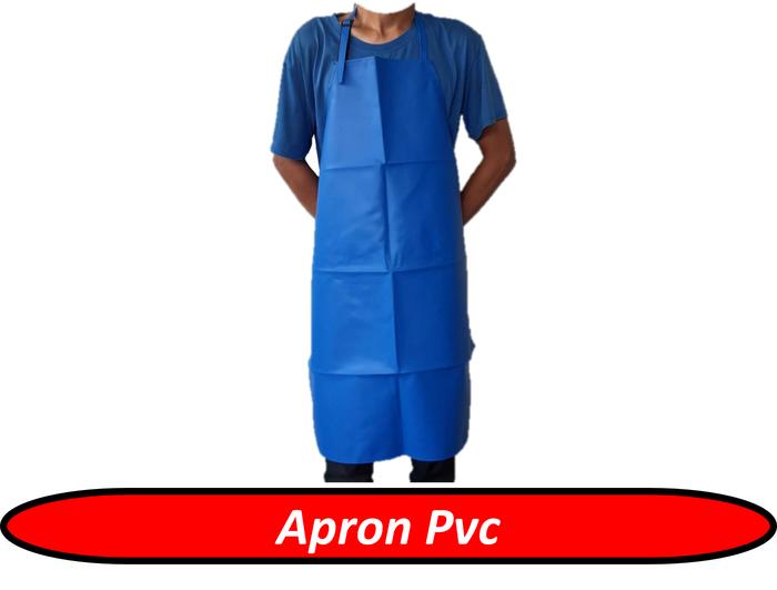 Gambar Apron PVC Murah Celemek Masak Anti Air Panjang Apron Kulit Sintetis - Biru, Panjang 90cm dari ARTO MORO GROSIR undefined Tokopedia