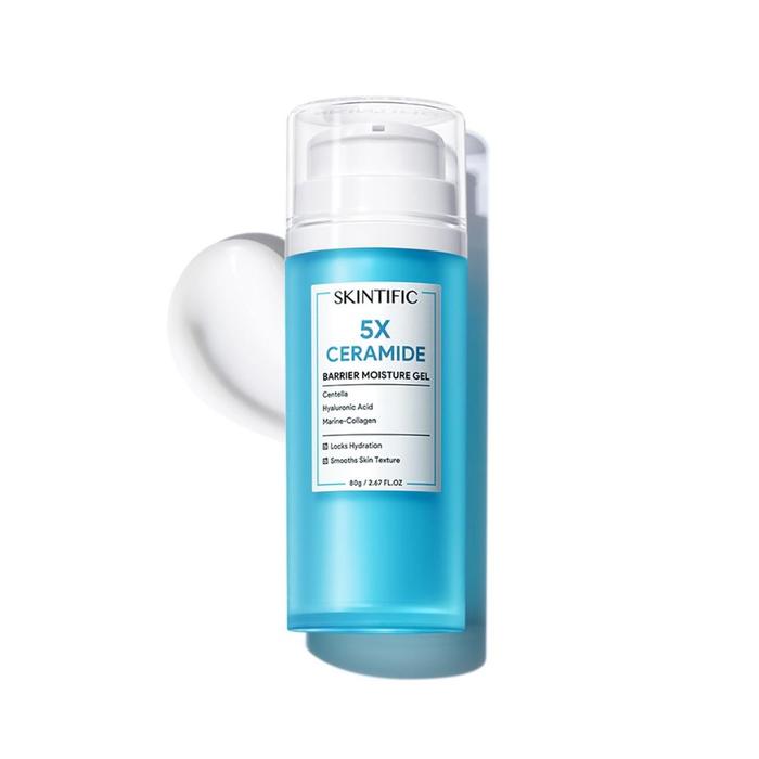 Gambar - 5X Ceramide Barrier Moisturizer Gel 80g | Cream Pemutih Wajah Calming Whitening Brightening Dark Spot Pelembab Wajah Pemutih Wajah Facial Moisturizer Day Cream Night Cream Skincare BPOM Niacinamide with Centella Marine-Collagen Hyaluronic Acid - 80g - FS dari Ganiganistore undefined Tokopedia