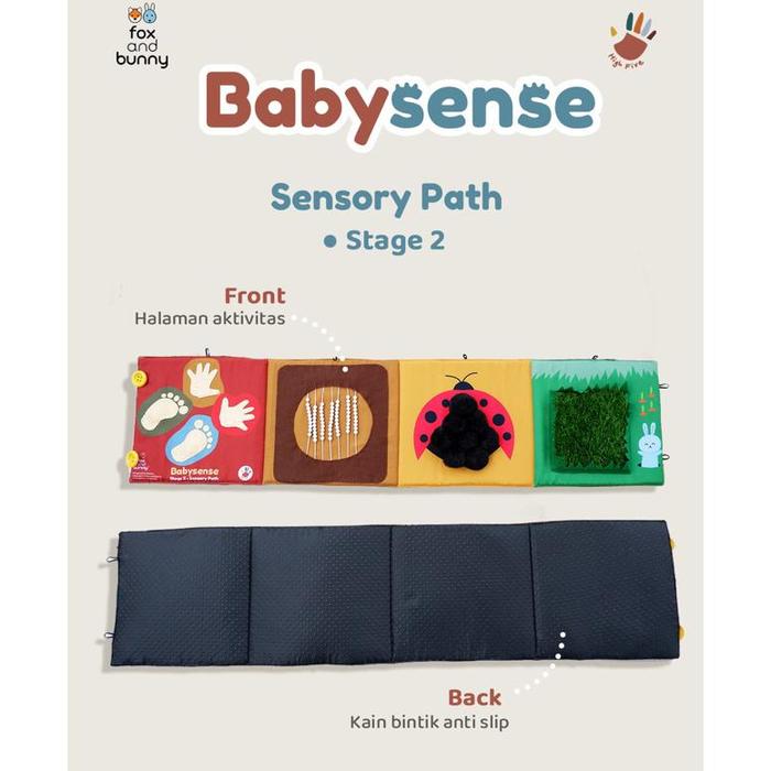 Gambar Fox and Bunny Sensory Path / Baby Sense / Permainan Tekstur Anak Tummy Time Sensory Motorik Educational Mainan Edukatif / 0-3 Year - Stage2(Complex) dari griceoid undefined Tokopedia