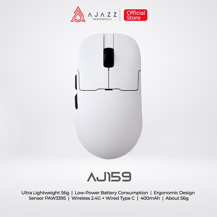 Gambar Ajazz AJ159 APEX 8K Gaming Mouse 3-Modes PAW3950 APEX-AJ Flagship Sensor up to 42000 DPI with Magnetic Charging Dock - AJ159 - White dari Ajazz Indonesia undefined Tokopedia