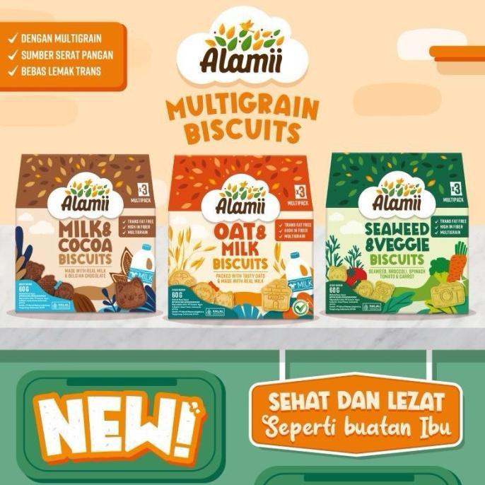 Gambar Alamii Biscuit Multigrain 60 Gr - MILK COCOA dari bungsu amanah jaya undefined Tokopedia