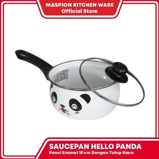 Gambar [MENJUAL] Maspion Hello Panda Saucepan 18cm | Panci Hellopanda Enamel 18 cm dari Dasoka Store undefined Tokopedia