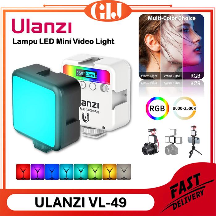 Gambar ULANZI VL49 RGB/Video Light/Lampu RGB Vlog Portable/Lighting Studio - VL49, Hitam dari Gadget iPhone Jakarta undefined Tokopedia