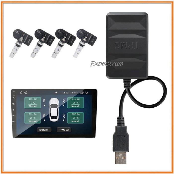 Gambar TPMS utk Headunit Android dgn 4 Sensor Sistem Alarm USB Android - Internal dari Expectrum undefined Tokopedia