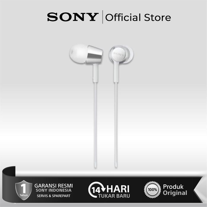 Gambar Sony MDR EX155AP / Sony EX155AP / MDR EX155AP / EX155AP Earphone - Putih dari Sony Center Official Bali undefined Tokopedia