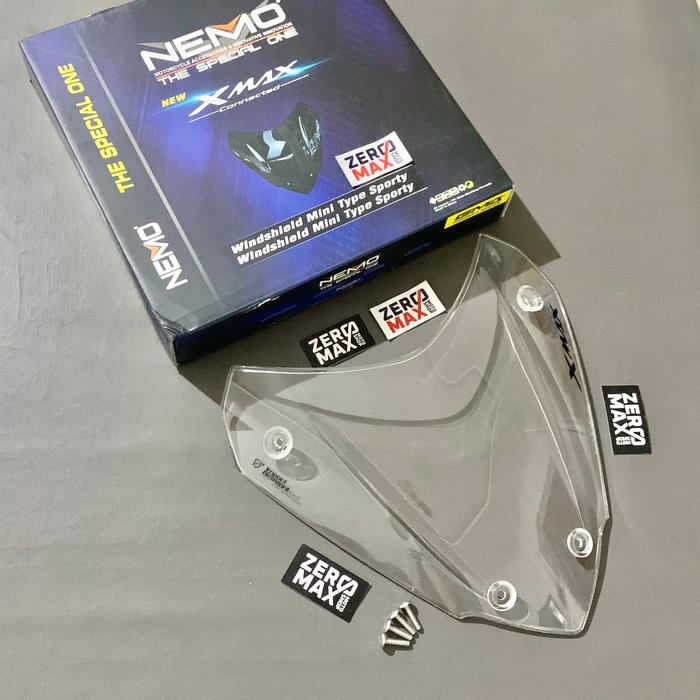 Gambar Windshield Visor Tipe Sporty Europe NEMO GMA New XMAX 250 Connected 2023 2024 Clear Bening Transparan Original dari ZEROMAX MOTOSHOP undefined Tokopedia