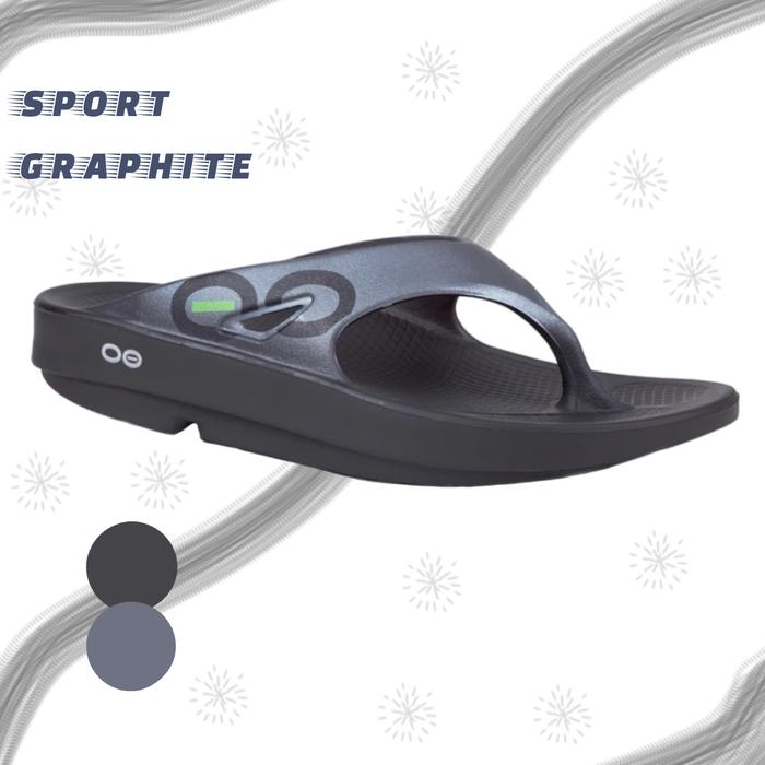Gambar OOFOS Men Sandal Ooriginal Sport Black Graphite - Graphite, 36 dari OOFOS.ID undefined Tokopedia