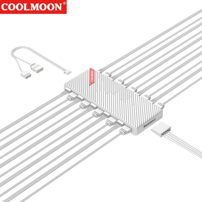 Gambar COOLMOON PWM Fan Controller 5V ARGB Mainboard sync light remote contro - Polos putih dari Azhenvale undefined Tokopedia