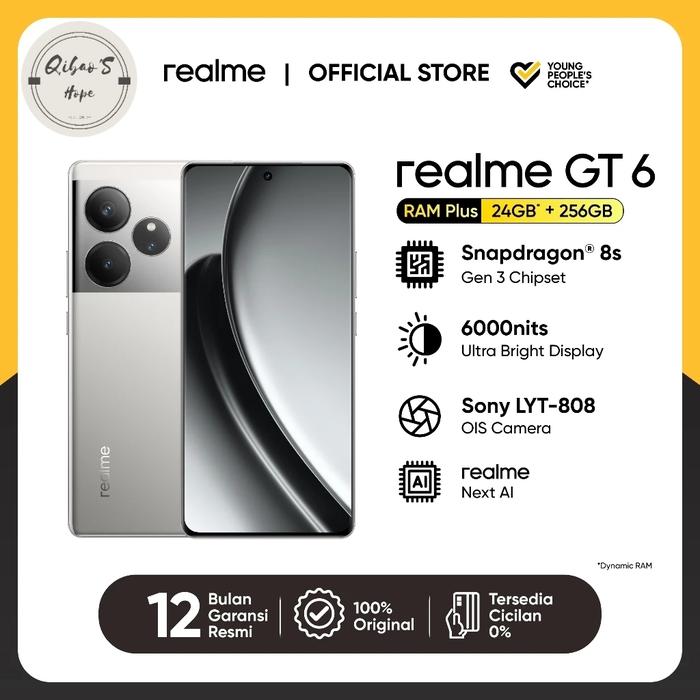 Gambar Realme GT 6 12/ 256 Gb Snapdragon 8s/ Flagship Murah - Fluid Silver dari Gudang SiGembul undefined Tokopedia