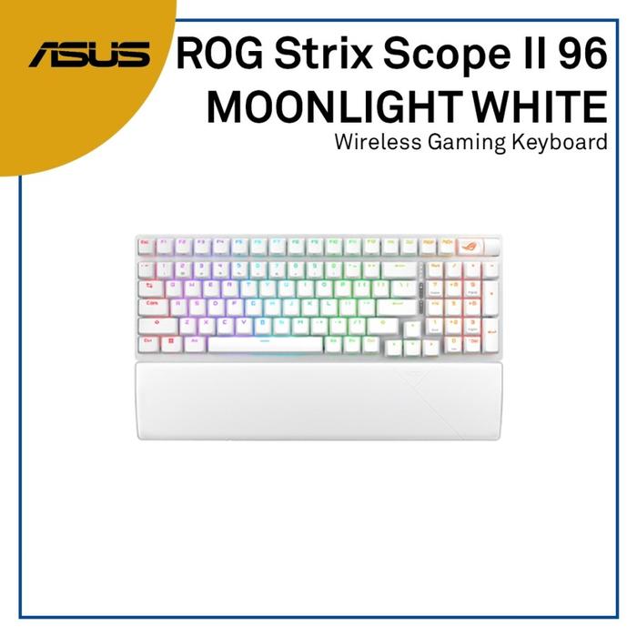 Gambar ASUS ROG Strix Scope II 96 Wireless Gaming Keyboard NXStorm NOX Switch - Moonlight White dari SimpleTechJKT undefined Tokopedia