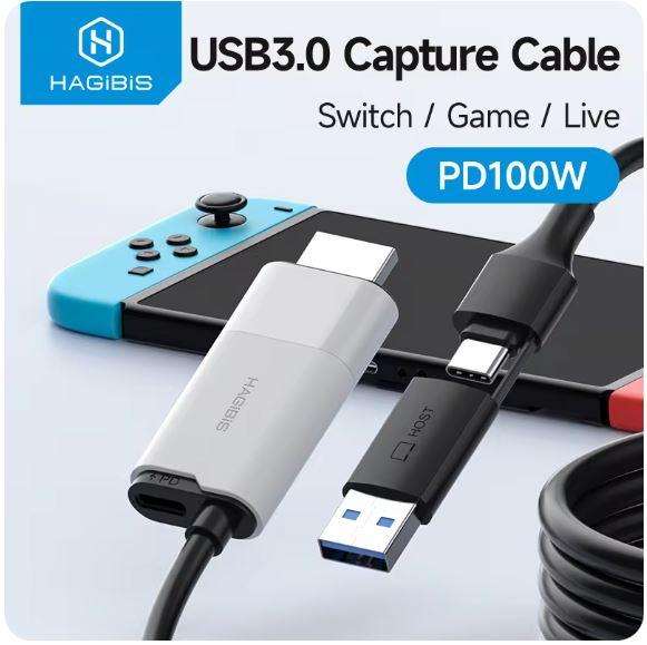 Gambar HAGIBIS USB 3.0 VIDEO CAPTURE CARD HDMI TO USB A USB C CAPTURE CABLE PD 100W FOR NINTENDO SWITCH GAMING LIVE STREAMING RECORDER dari HAGiBiS Indonesia Store undefined Tokopedia