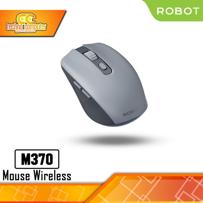 Gambar ROBOT M370 Wireless - Office Mouse Wireless - Grey dari Techno Computer Bali undefined Tokopedia