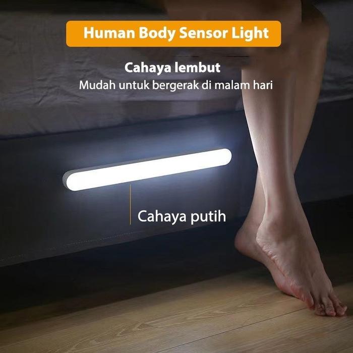Gambar Lampu Sensor Gerak Magnetik / Lampu Tidur LED / Lampu Stick Motion Sensor USB Rechargeable / Lampu Lemari - Cahaya Putih, 30 CM dari LED Smart Home undefined Tokopedia
