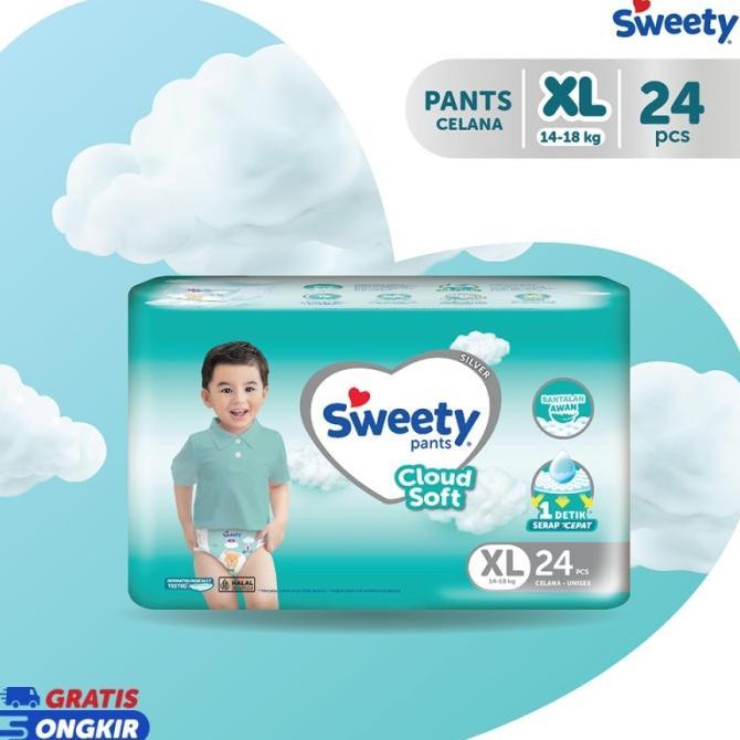 Gambar Popok Celana Anak Sweety Silver Pants Cloud Soft Twin Pack [ 2 Pack ] S-36 M-28 L-26 XL-24 XXL-22 - XL-24 dari selina_cute undefined Tokopedia