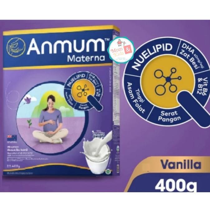Gambar Kmo Anmum Materna Vanila Coklat Strawberry 400 Gr | Anmum Susu Ibu Hamil - MATERNA VANILA  dari Kiddy Mom Official undefined Tokopedia
