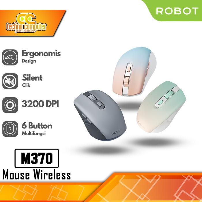 Gambar ROBOT M370 Wireless - Office Mouse Wireless dari Techno Computer Bali undefined Tokopedia