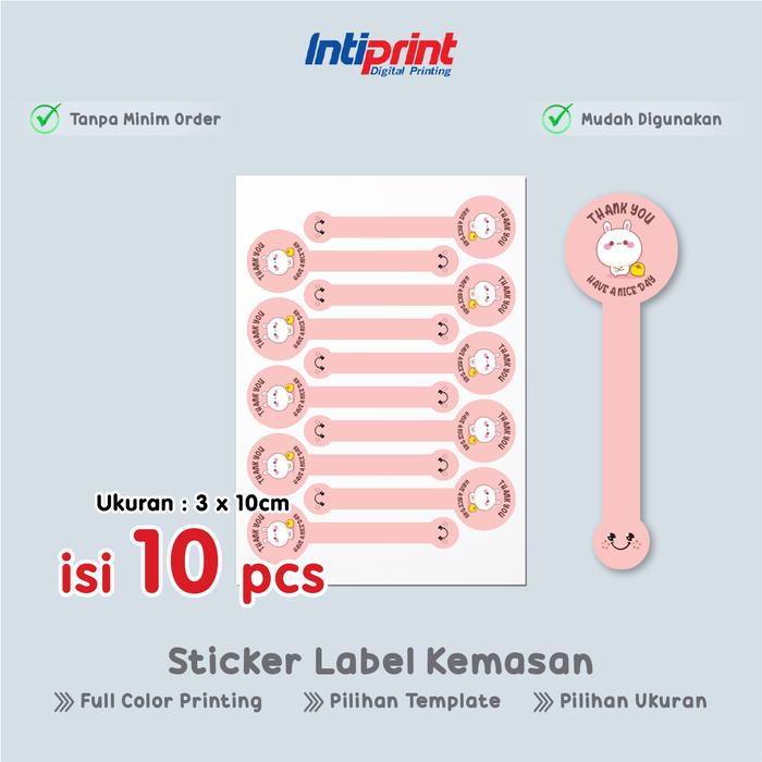 Gambar Sticker Thank You [READY STOCK] Stiker Segel Kemasan Box Makanan / Sticker Ucapan Segel Botol - D-1, Sticker Chromo dari Inti Print undefined Tokopedia