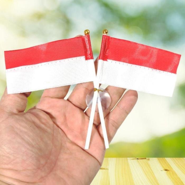 Gambar indonesian sticky flag - bendera merah putih tempel pajangan miniatur - Bendera Silang dari BANG JONES undefined Tokopedia