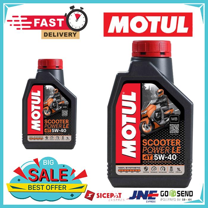 Gambar Oli Motul Scooter Power LE 5W40 1L 800ML Oli Mesin Motor Matic Full Synthetic - 0,8 l dari Blessed Gadget Acc Store undefined Tokopedia